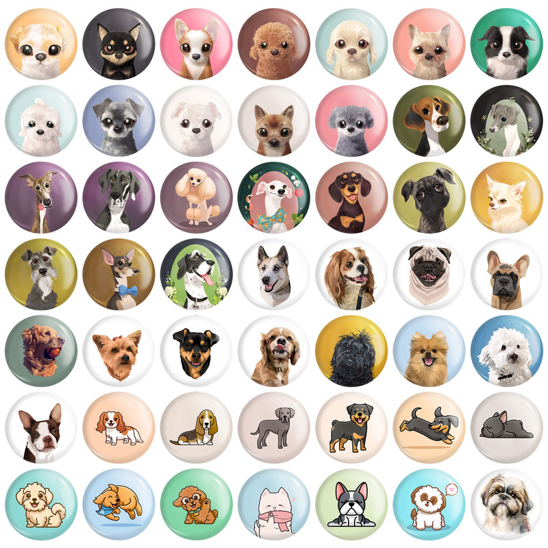 مگنت خندالو مدل سگ Dog کد 131 بسته 49 عددی