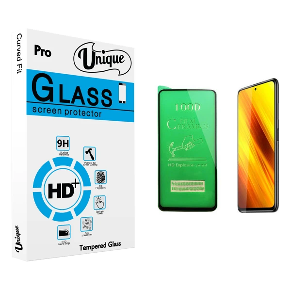 محافظ صفحه نمایش سرامیکی يونيک مدل +Clear مناسب برای گوشی موبایل شیائومی Poco X3