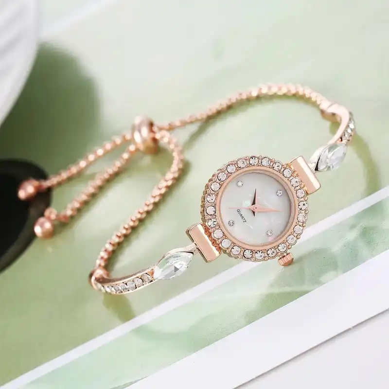 ساعت مچی عقربه ای زنانه مدل کراواتی نگین دار کد1