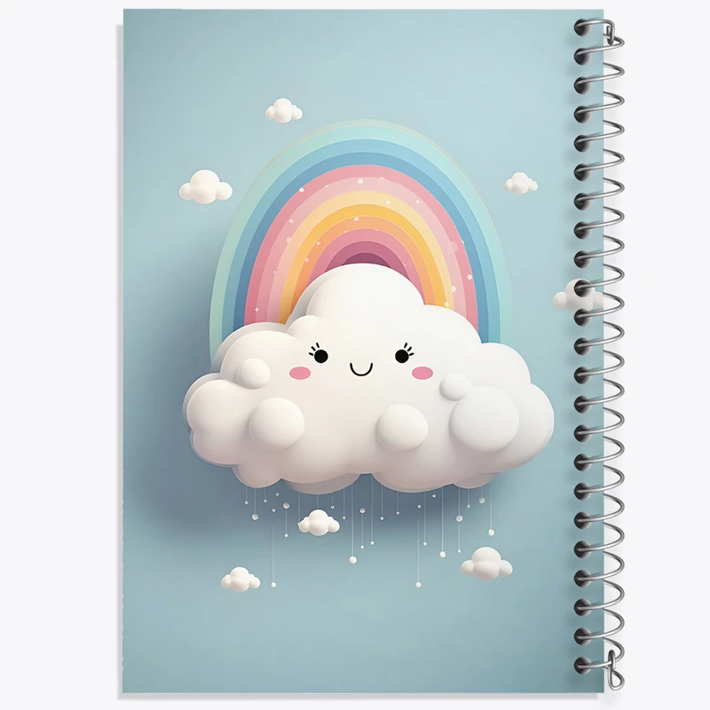 دفتر شطرنجی 50 برگ خندالو طرح ابر کیوت کد N4061