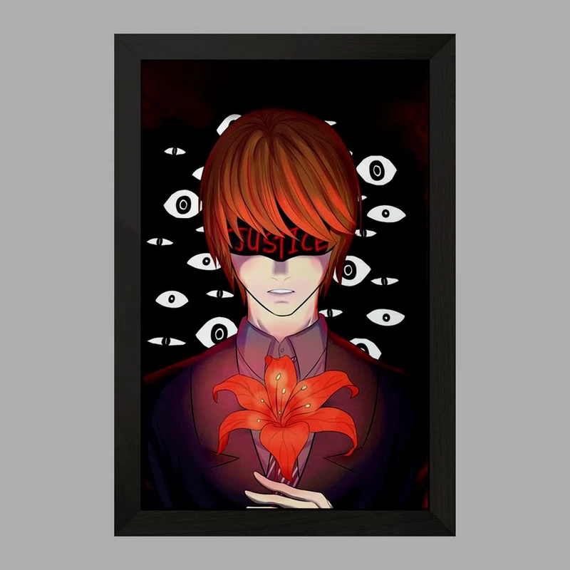 تابلو خندالو مدل لایت یاگامی انیمه دفترچه مرگ Death Note  کد 11328