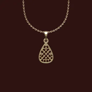 گردنبند طلا 18 عیار زنانه مدوپد مدل هندسی کد X2-1-1062