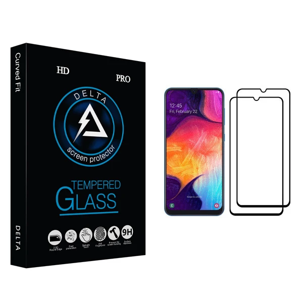 محافظ صفحه نمایش دلتا مدل Fit مناسب برای گوشی موبایل سامسونگ Galaxy A50 بسته دو عددی