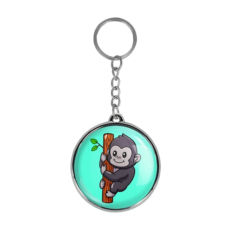 جاکلیدی خندالو طرح حیوانات بامزه گوریل مدل دوطرفه کد 2970129702