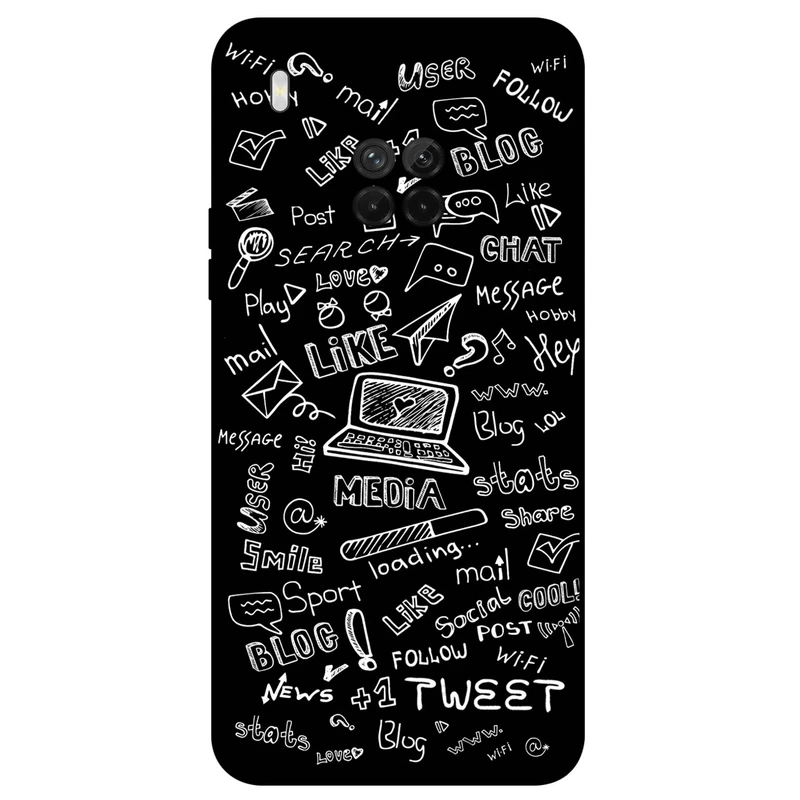 کاور مگافون طرح رسانه های اجتماعی مدل 1898 مناسب برای گوشی موبایل هوآوی Y9A 2020
