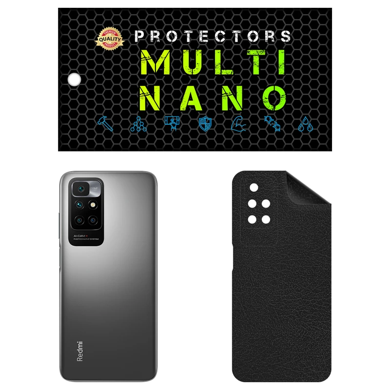برچسب پوششی مولتی نانو طرح چرم مدل X-F1L مناسب برای گوشی موبایل شیائومی Redmi 10 Prime 2022