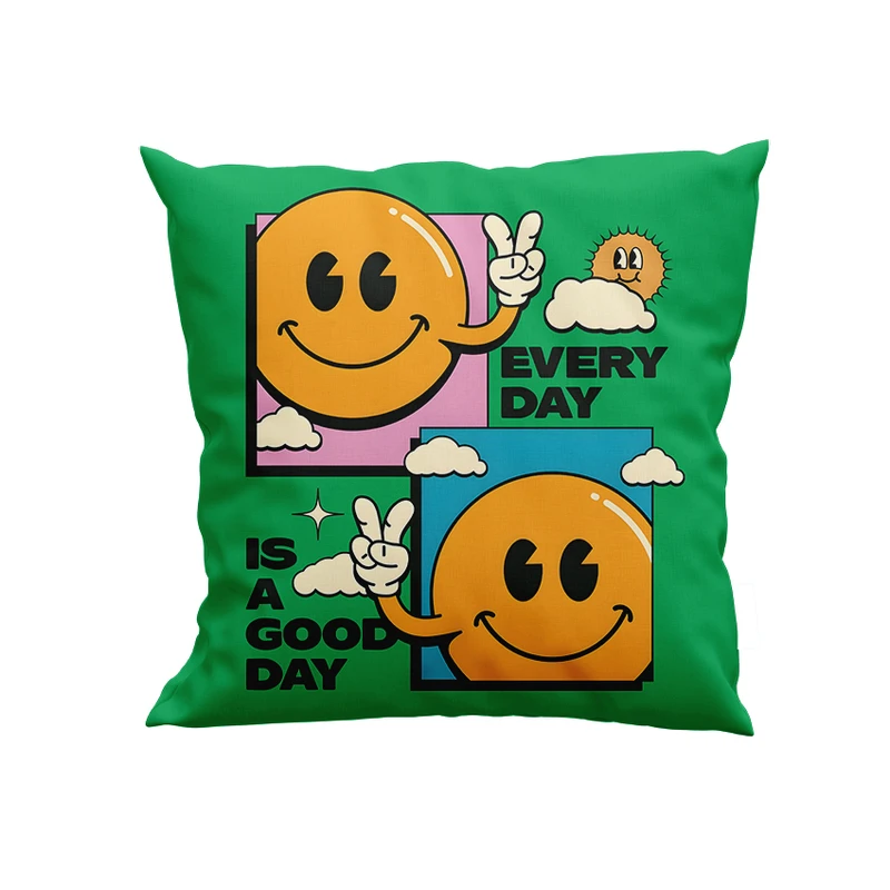 کوسن پاد آفرین سایز 30*30 سانتی متر مدل هر روز، روز خوبیه کد DKK1347