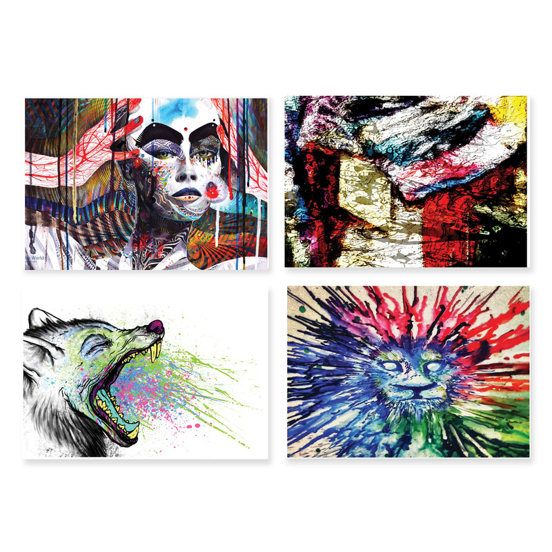 پوستر طرح فانتزی کد A-1972 مجموعه 4 عددی