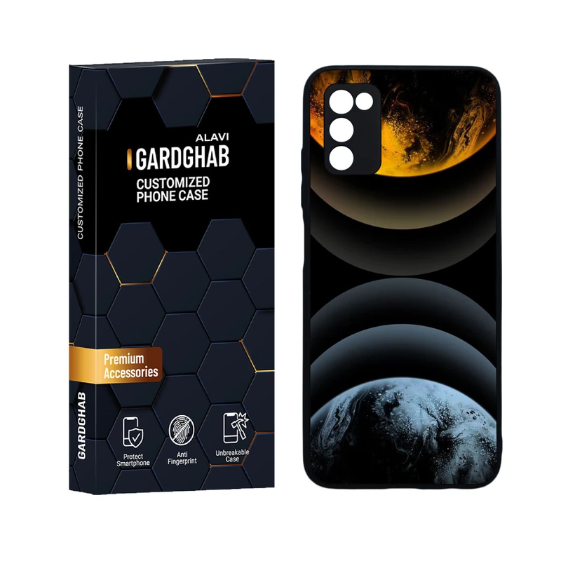 کاور گارد قاب علوی مدل دور ژله ای هنری مناسب برای گوشی موبایل سامسونگ Galaxy A03s