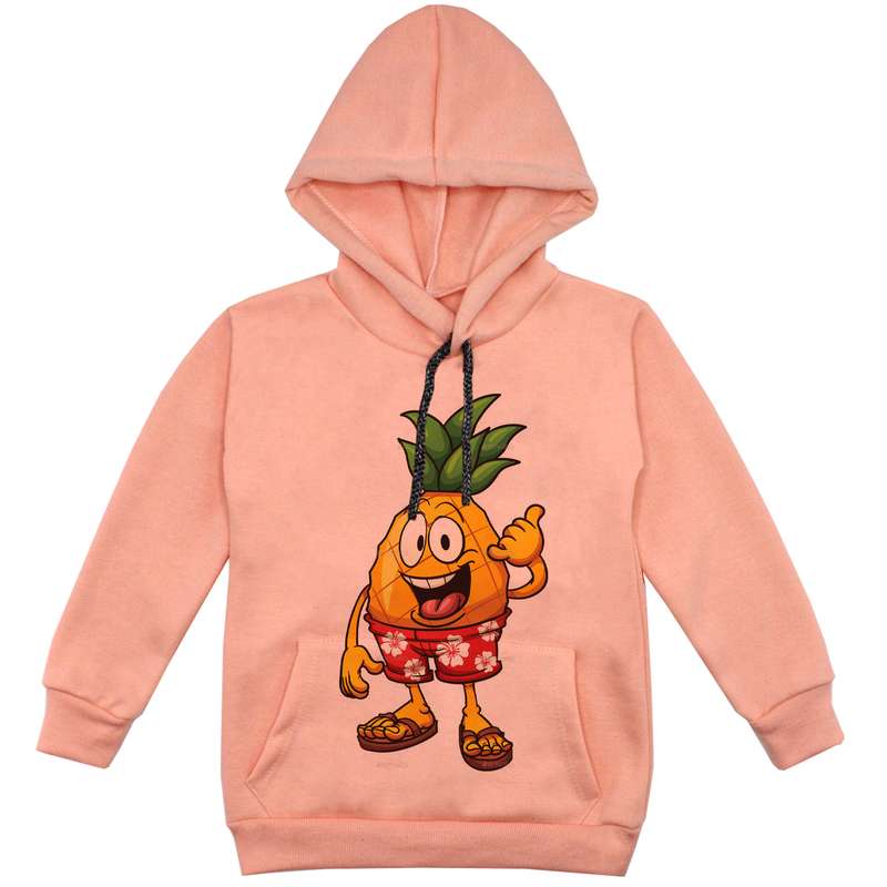 هودی پسرانه مدل آناناس F175 رنگ گلبهی