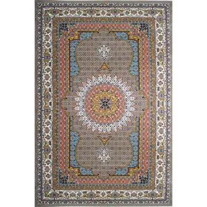 فرش ماشینی ساوین طرح 4502 زمینه شتری