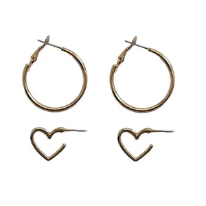 گوشواره زنانه لفتیز مدل SS 01139  مجموعه 2 عددی 