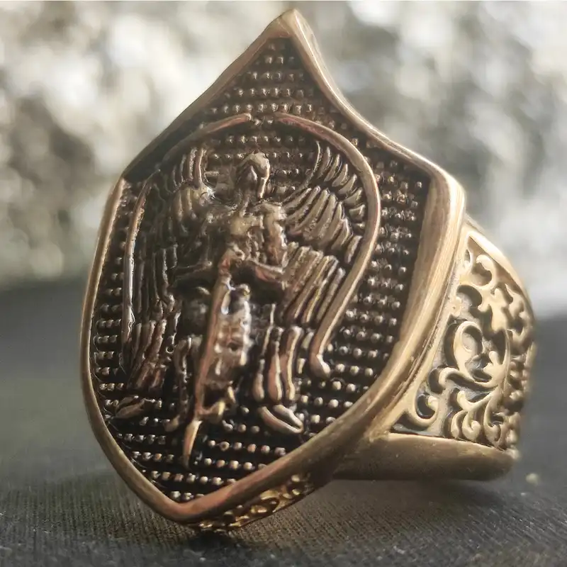 انگشتر مردانه مدل GL125 طرح فرشته