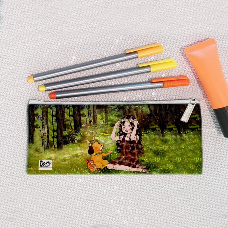 جامدادی مستر راد مدل دختر فانتزی طرح گلبهار کد fiory 2052