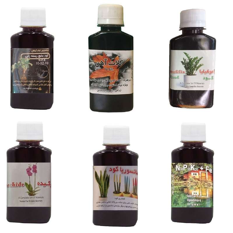 کود مایع فسفر ریشه زایی 10-52-10 و کلات آهن و کود زاموفیلیا و کود ارکیده و کود سانسوریا و کود کامل سه بیست مدل life drop حجم 120 میلی لیتر کود مایع فسفر ریشه زایی 10-52-10 و کلات آهن و کود زاموفیلیا و کود ارکیده و کود سانسوریا و کود کامل سه بیست مدل life drop حجم 120 میلی لیتر