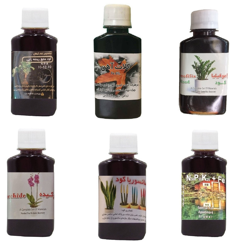 کود مایع فسفر ریشه زایی 10-52-10 و کلات آهن و کود زاموفیلیا و کود ارکیده و کود سانسوریا و کود کامل سه بیست مدل life drop حجم 120 میلی لیتر کود مایع فسفر ریشه زایی 10-52-10 و کلات آهن و کود زاموفیلیا و کود ارکیده و کود سانسوریا و کود کامل سه بیست مدل life drop حجم 120 میلی لیتر