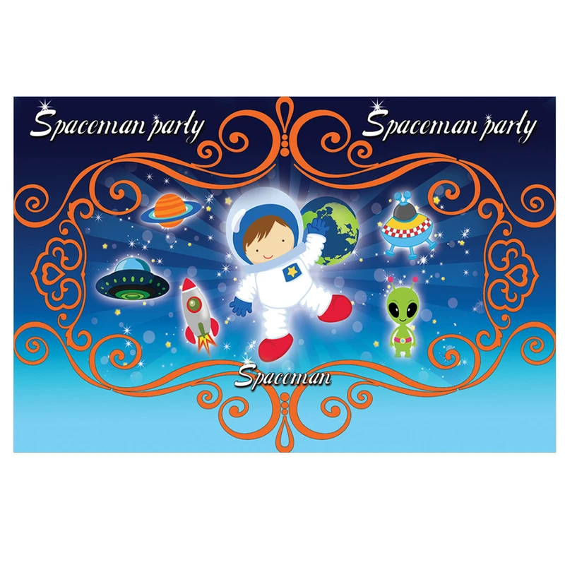 بنر تولد مسترتم طرح فضانورد پلاس