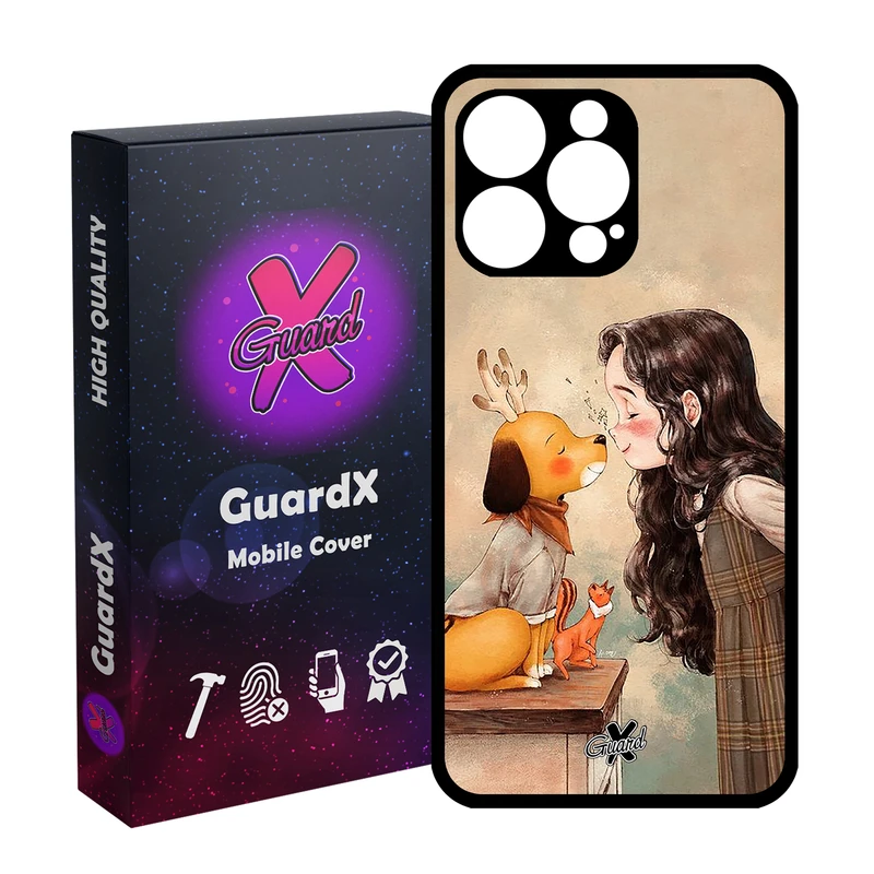 کاور گارد ایکس طرح Girl مدل قاب Glass10323 مناسب برای گوشی موبایل اپل iPhone 15 Pro Max