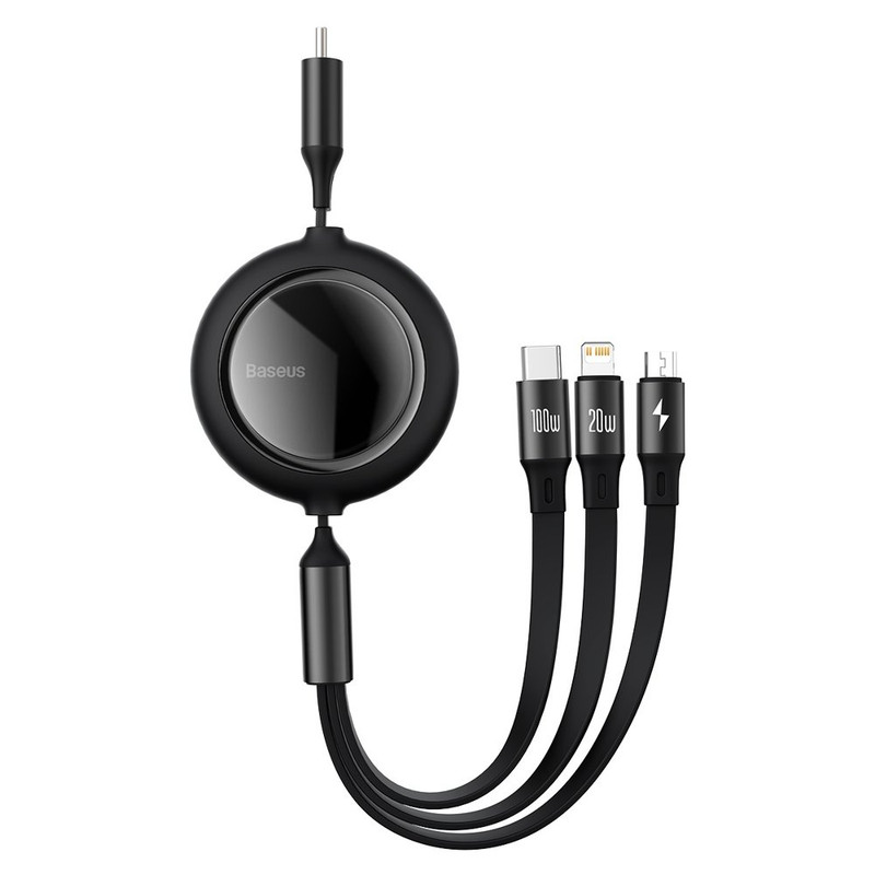 کابل تبدیل USB-C به USB-C/microUSB/لایتنینگ باسئوس مدل CAMLC-AMJ طول 1.2 متر