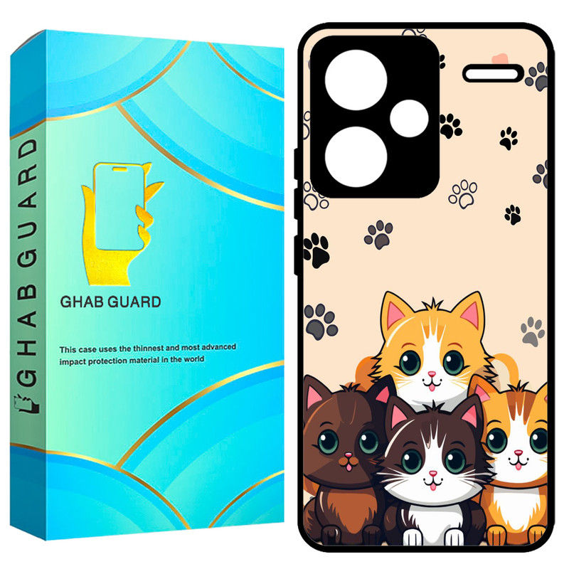 کاور قاب گارد طرح گربه مدل GCHPN13PL مناسب برای گوشی موبایل شیائومی Redmi Note 13 Pro Plus