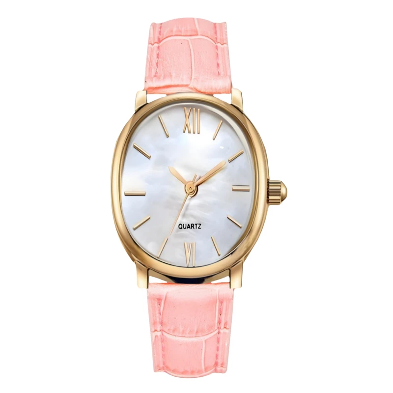 ساعت مچی عقربه‌ای کوارتز زنانه مدل مینیمال بند چرم کد 04