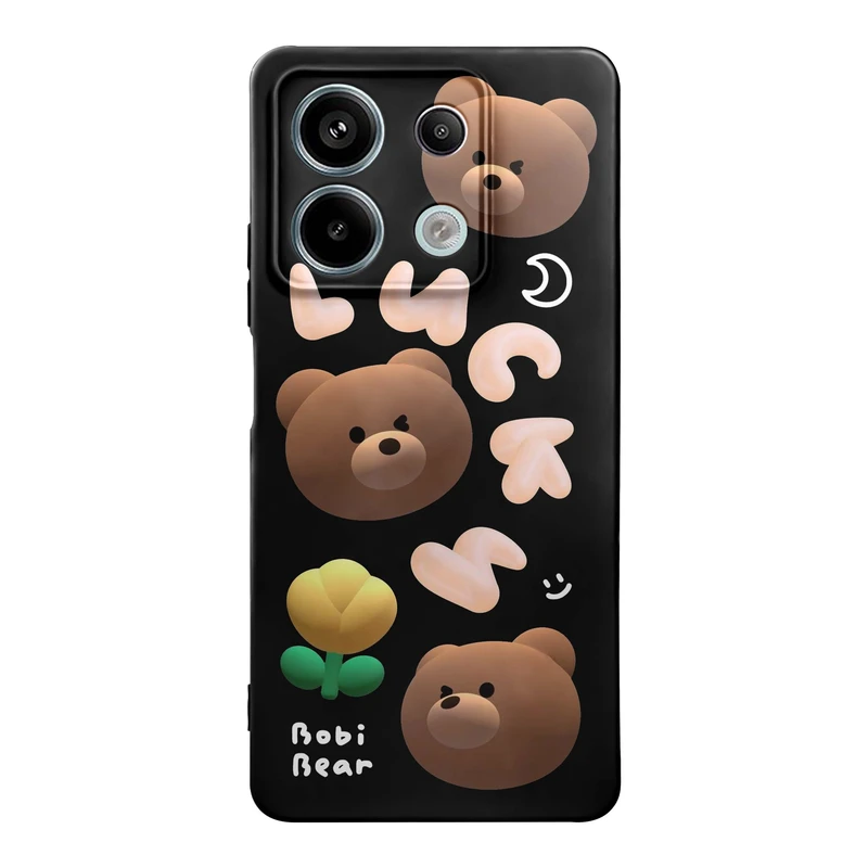 کاور قاب گارد طرح خرس لوسی کد f9137 مناسب برای گوشی موبایل شیائومی Redmi Note 13 5G