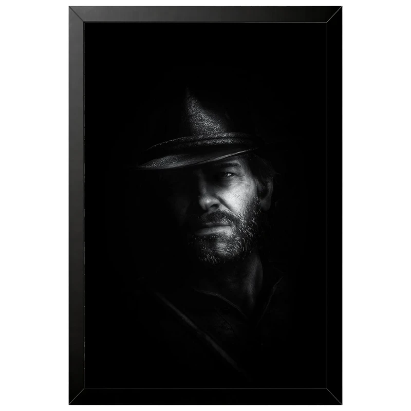 تابلو بکلیت طرح گیمینگ ردد red dead redemption 2 مدل B-po2253 فریم مشکی