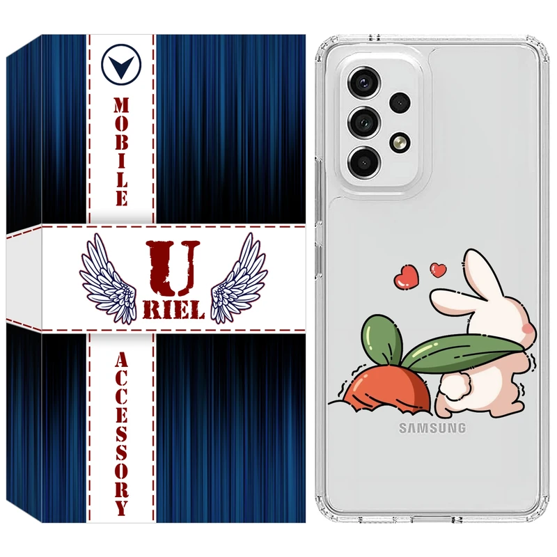کاور یوریل مدل Clear کد 71 طرح خرگوش مناسب برای گوشی موبایل سامسونگ Galaxy A23 4G