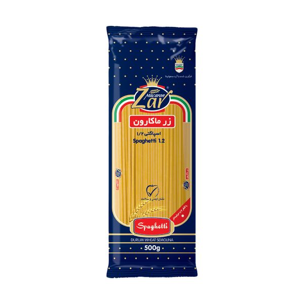 ماکارونی زر ماکارون قطر 1.2 مقدار 500 گرم ماکارونی زر ماکارون قطر 1.2 مقدار 500 گرم
