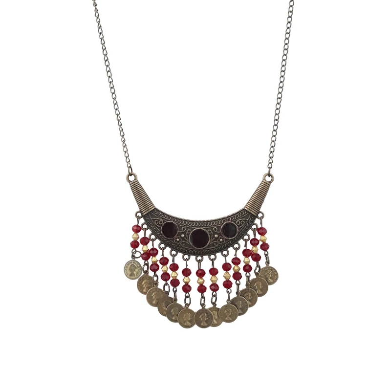 گردنبند زنانه خط هنر مدل سنتی هندی کد GR01