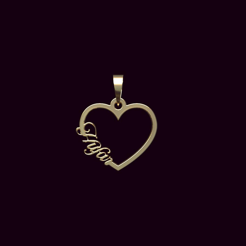 آویز گردنبند طلا 18 عیار زنانه مدوپد مدل اسم هوفر hufar کد PB1-11154