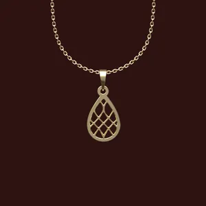 گردنبند طلا 18 عیار زنانه مدوپد مدل هندسی کد W2-1-1223