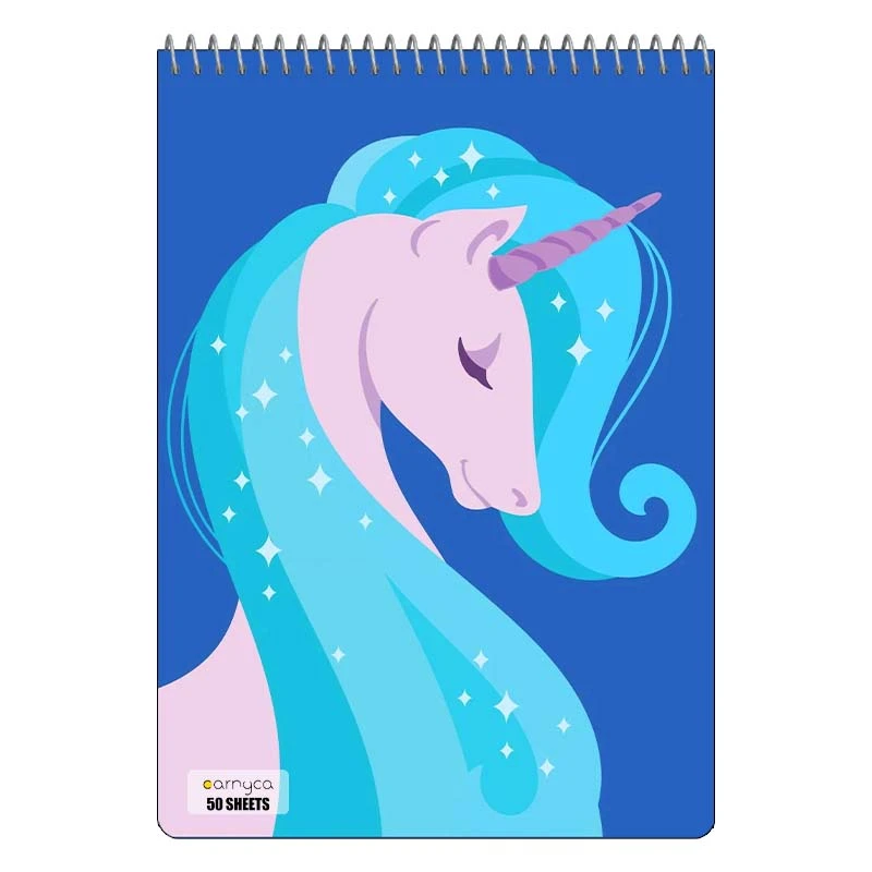 دفتر نقاشی 50 برگ سیمی کارنیکا طرح یونیکورن Unicorn کد 18680