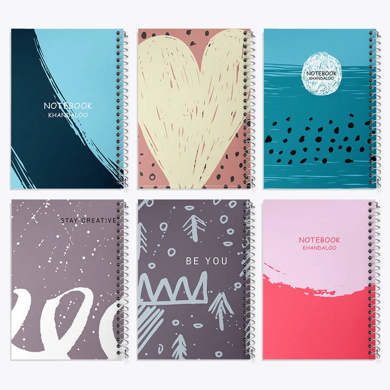 دفتر مشق 100 برگ خندالو طرح فانتزی کد 172 مجموعه 6 عددی