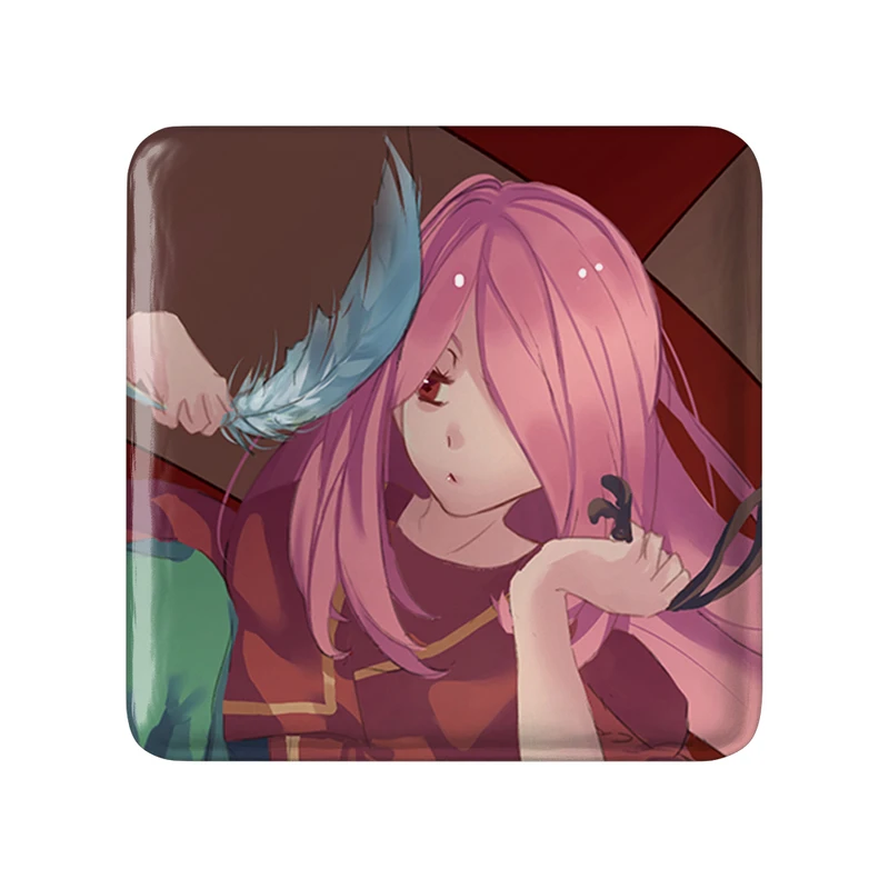 مگنت خندالو طرح سوسی انیمه جادوگران کوچک Little Witch Academia  مدل مربعی کد 22912