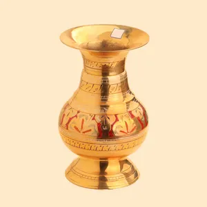 گلدان برنجی مدل قلم زنی 4117