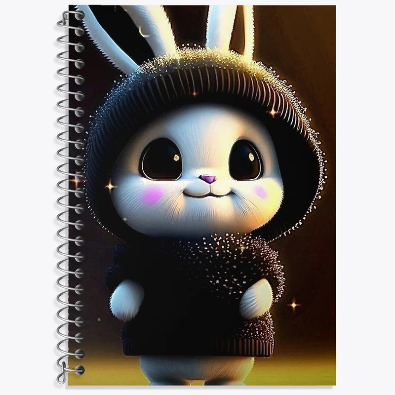 دفتر نت موسیقی 50 برگ خندالو طرح خرگوش کیوت کد N1786