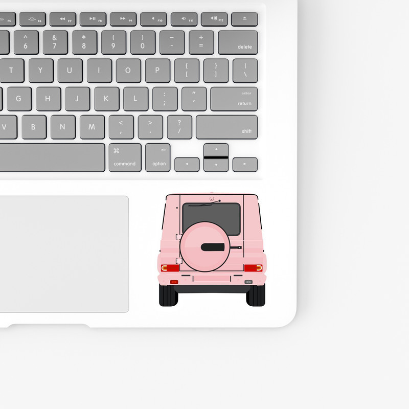 استیکر لپ تاپ و موبایل بووم طرح ماشین مدل G Wagon BP کد LA28