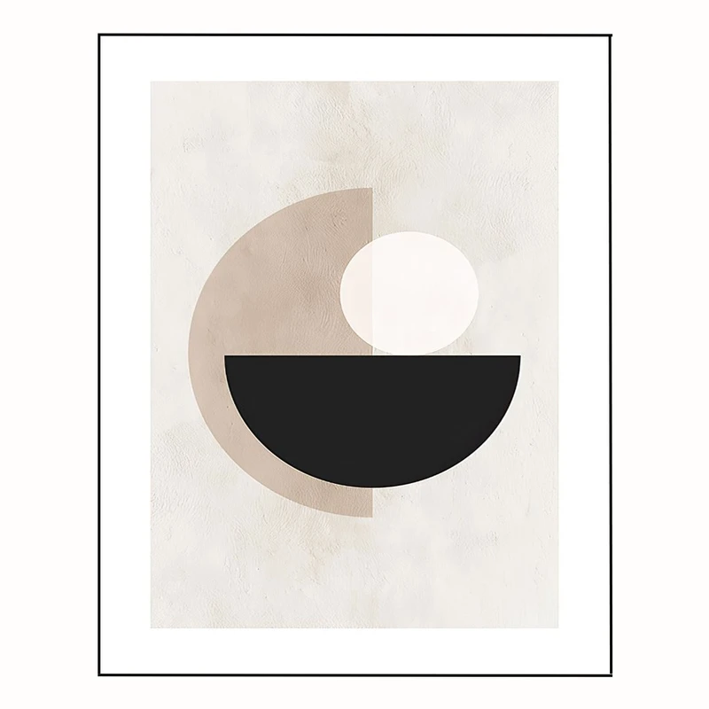 پوستر مدل شکل‌های هندسی، رنگ‌های خنثی، ساده