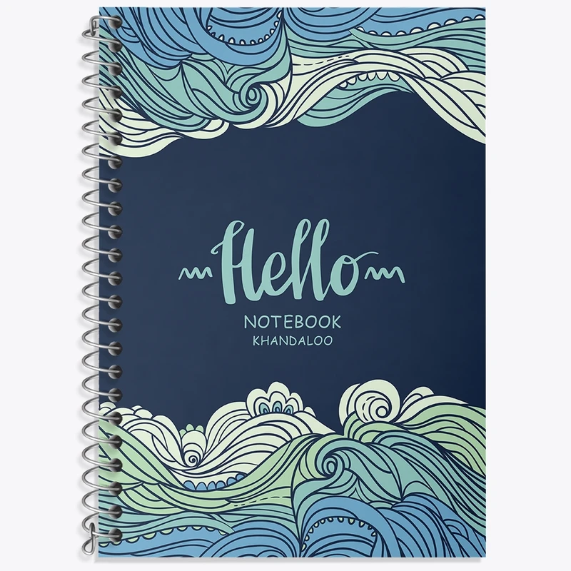 دفتر زبان 50 برگ خندالو مدل سه خط طرح موج کد N830