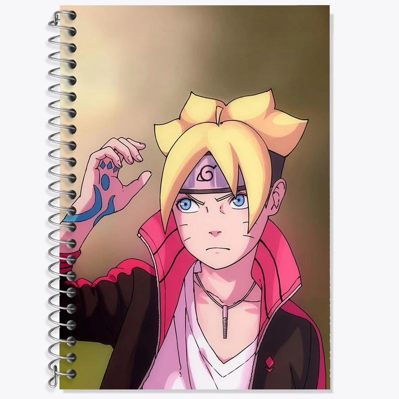 دفتر لغت 50 برگ خندالو مدل بوروتو اوزوماکی انیمه بوروتو Boruto کد 15718