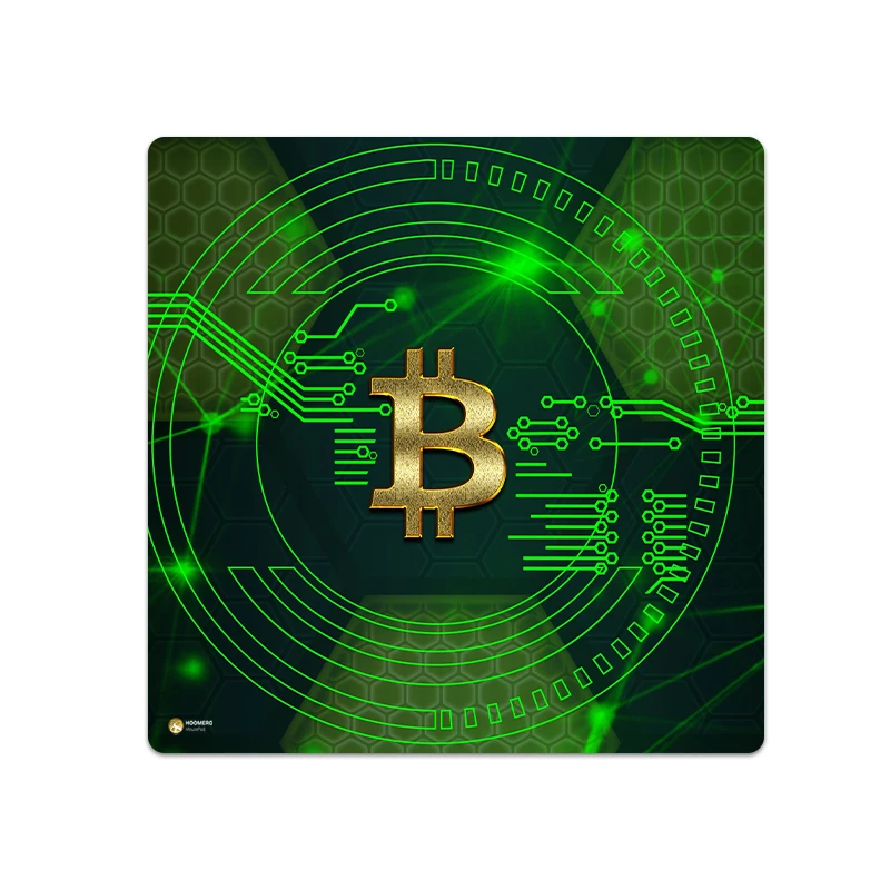 ماوس پد هومرو مدل NX022 طرح ارز دیجیتال بیت کوین سایز 40x40 سانتی متر