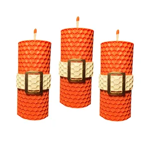 شمع بیزوکس مدل کمربندی مجموعه 3 عددی