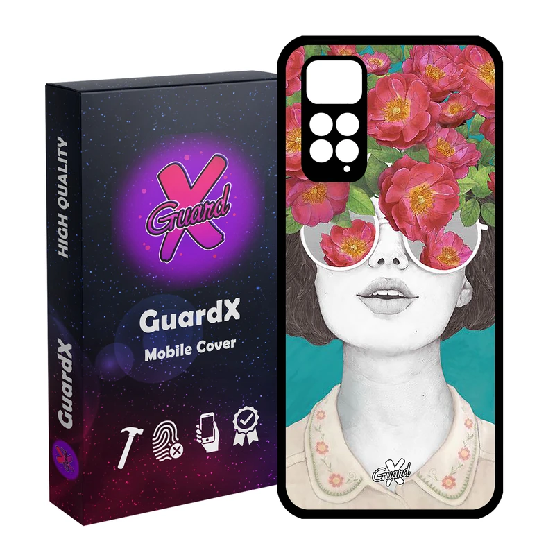 کاور گارد ایکس طرح Girl مدل Glass10148 مناسب برای گوشی موبایل شیائومی Redmi Note 11S/ Note 11 4G