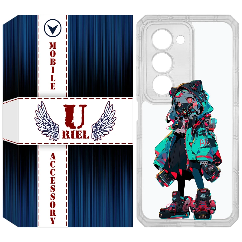 کاور یوریل مدل Clear کد 58 طرح دختر گربه ای مناسب برای گوشی موبایل شیائومی Redmi 15 4G