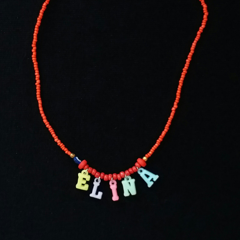 گردنبند دخترانه مدل تابستانی اسم الینا کد G220