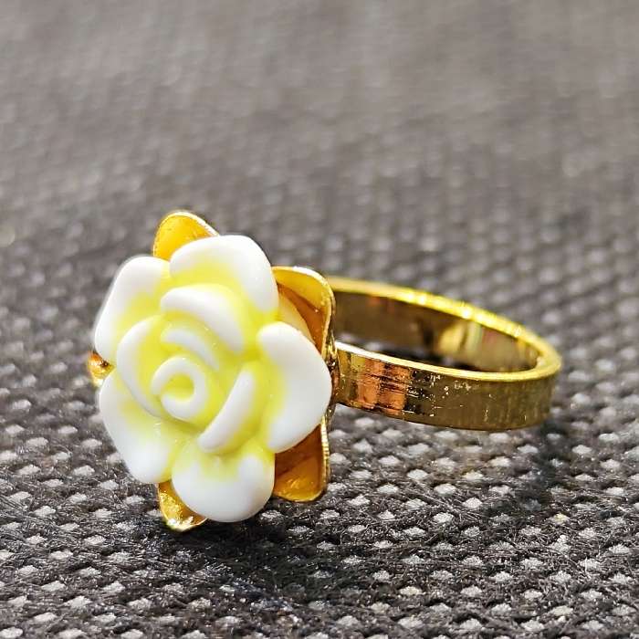 انگشتر دخترانه مدل گل رز کد 16 انگشتر دخترانه مدل گل رز کد 16