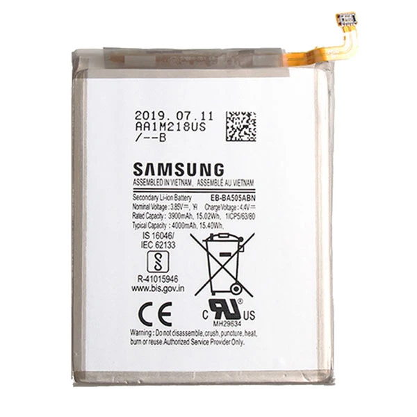 باتری موبایل مدل EB-BA505ABN ظرفیت 4000 میلی آمپر مناسب برای گوشی موبایل سامسونگ galaxy A20