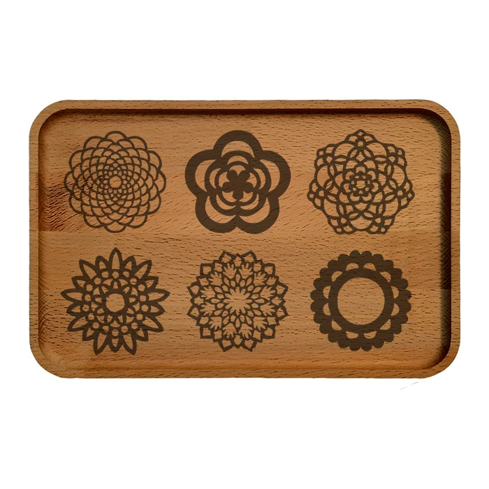 سینی چوبی مدل Geometric کد 022
