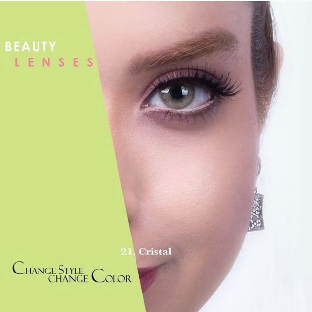 لنز چشم رویال ویژن  شماره 21 مدل Cristal رنگ سبز خاکستری روشن